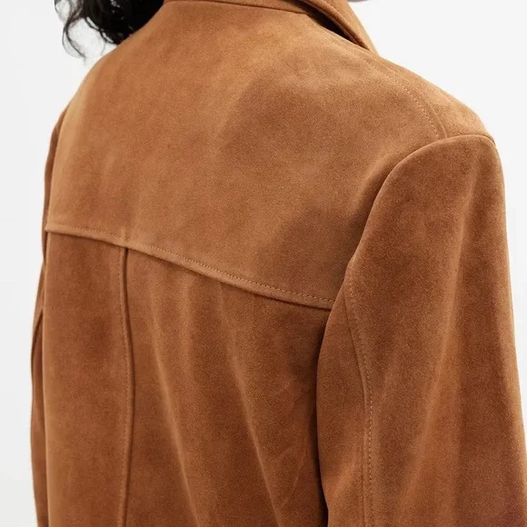 RAEY Boxy Suede Tailored Jacket 0 - Picture 3 of 5